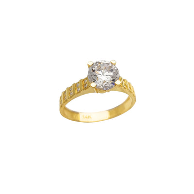 Stone-Set Engagement Ring (14K) Lucky Diamond New York