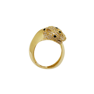 Stone-Set Leopard Ring (14K) Lucky Diamond New York