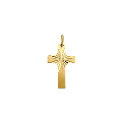 Sunburst Diamond Cuts Cross Pendant (14K)  Lucky Diamond New York