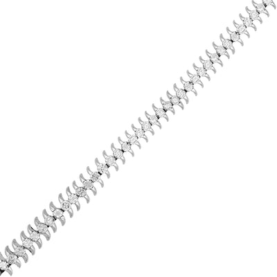 Tennis Centipede Bracelet Pendant (Silver) Lucky Diamond New York