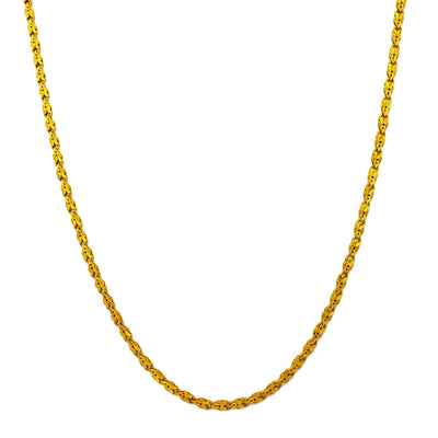 Textured Leaf and Vines Necklace (24K) Lucky Diamond New York