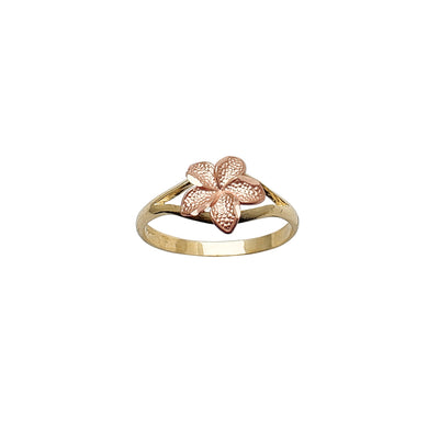 Textured Rose Jasmine Flower Ring (14K) Lucky Diamond New York