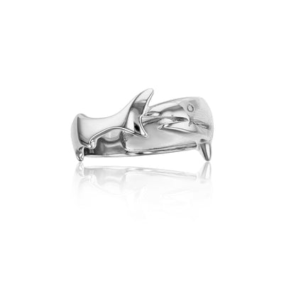 Textured Shark Ring (Silver) Lucky Diamond New York