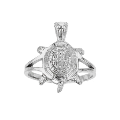 Textured Turtle Ring (Silver) Lucky Diamond New York
