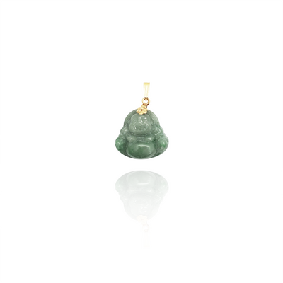Tiny Jade Buddha Pendant (14K) New York Lucky Diamond