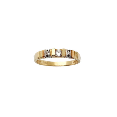 Tri-Color Stone-Set Ring (14K) Lucky Diamond New York