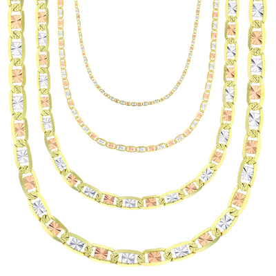 Tricolor Valentino Necklace (14K) Lucky Diamond New York