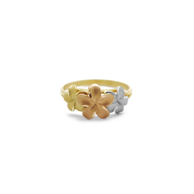 Tri-Color Matte Jasmine Ring (14K) Lucky Diamond New York