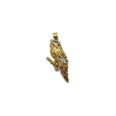 Tri-Color Owl Pendant (14K) New York Lucky Diamond