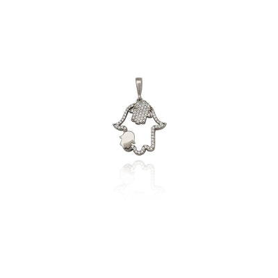 Tri-Style Hamsa CZ Pendant (Silver) New York Lucky Diamond