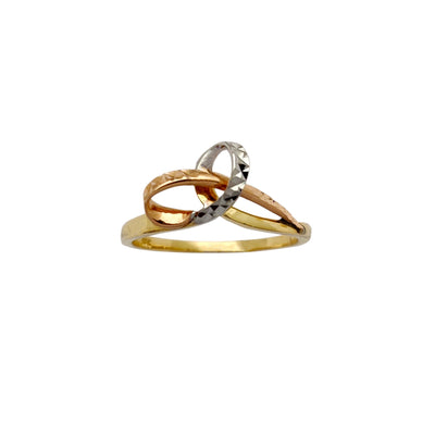 Tri-Tone Faceted Cuts Tangled Ring (14K) Lucky Diamond New York