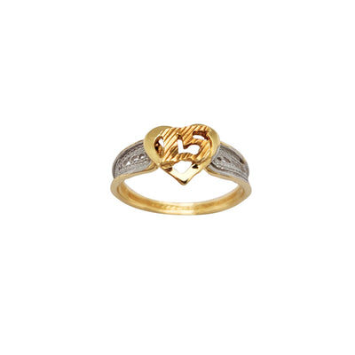 Tri-Tone Milgrain Design 15 Quinceaños Ring (14K) Lucky Diamond New York