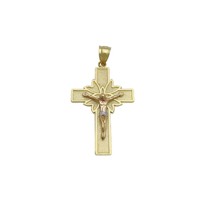 Tri-Tone Crucifix Pendant (14K) Lucky Diamond New York