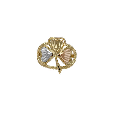 Tricolor Braided Clover Ring (14K) Lucky Diamond New York