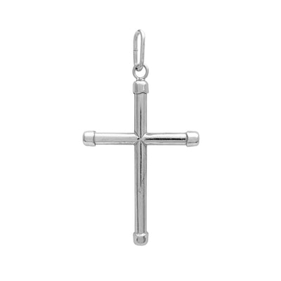 Tube Cross Pendant (Silver) Lucky Diamond New York