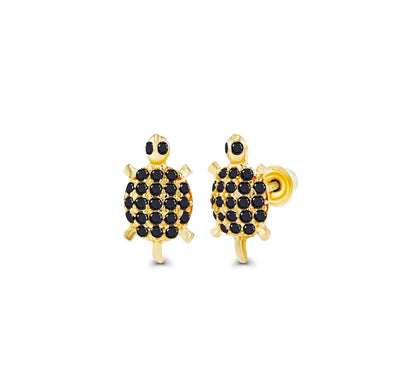 Turtle Stud Earrings (14K) - Lucky Diamond