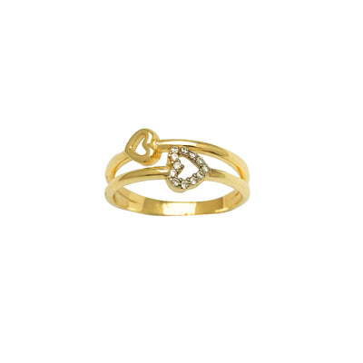 Two-Tone Heart Ring (14K) Lucky Diamond New York