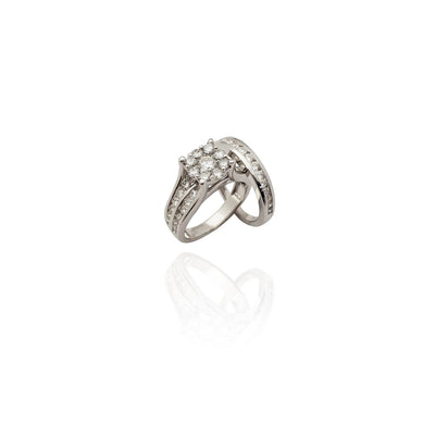 Two-Piece Set Channel Wedding Ring (14K) New York Lucky Diamond
