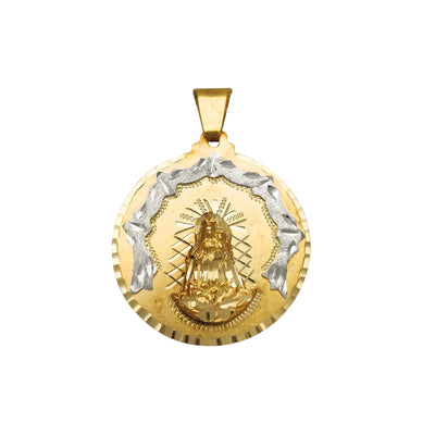 Two-Tone Caridad de Cobre Medallion Pendant (14K) Lucky Diamond New York