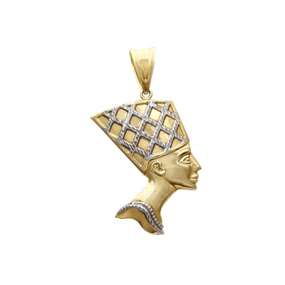 Small Size Close-Back Two-Tone Nefertiti Pendant (14K) Lucky Diamond New York