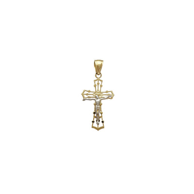 Two-Tone Outlinted Crucifix Pendant (14K) Lucky Diamond New York