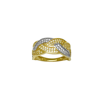Two-Tone Pave Ring (14K) Lucky Diamond New York