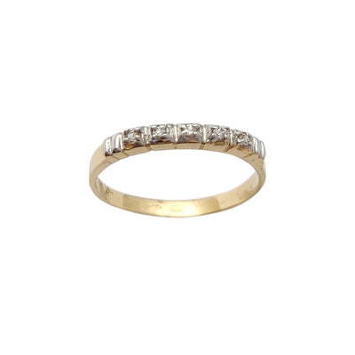 Two-Tone Stone-Set Ring (14K) Lucky Diamond New York
