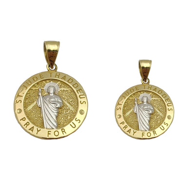 Saint Jude Thaddeus Round Medallion (14K) Lucky Diamond New York