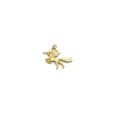 Unicorn Diamond Cut/Solid Pendant (14K) 14 Karat Yellow Gold, Lucky Diamond New York