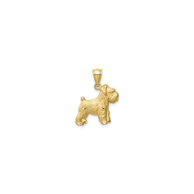 Mini Schnauzer Dog Pendant (14K) front - Lucky Diamond - New York