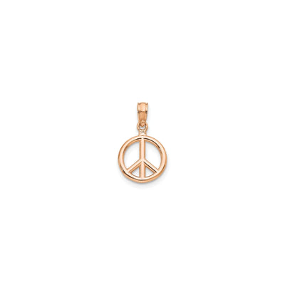Rose Peace Symbol Pendant (14K) front - Lucky Diamond - New York