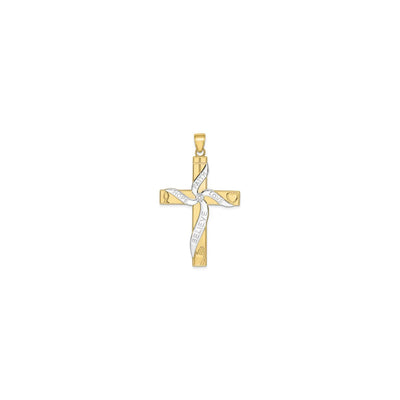 Religious Mantra Christian Cross Pendant (14K) front - Lucky Diamond - New York
