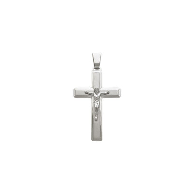 Bordered Crucifix Pendant (14K) front - Lucky Diamond - New York