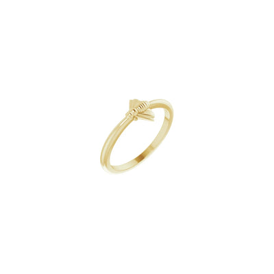 Bee Stackable Ring yellow (14K) diagonal - Lucky Diamond - New York