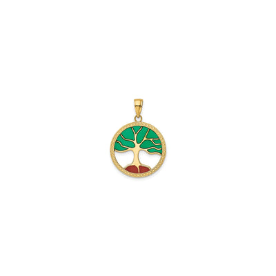 Colorful Tree of Life Medallion Pendant (14K) front - Lucky Diamond - New York