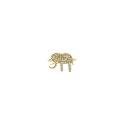 Iced-Out Elephant Ring (14K) front - Lucky Diamond - New York
