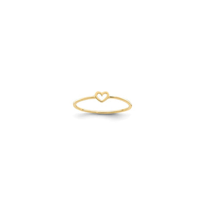Heart Outline Ring yellow (14K) diagonal - Lucky Diamond - New York