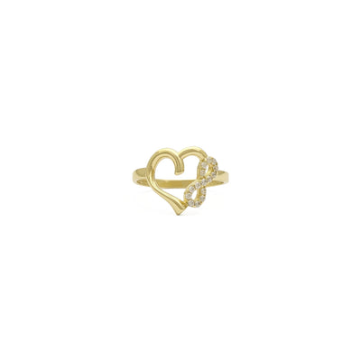 Icy Infinity and Heart Outline Ring (14K) front - Lucky Diamond - New York