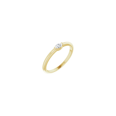 Marquise Diamond Stackable Solitaire Ring yellow (14K) diagonal - Lucky Diamond - New York