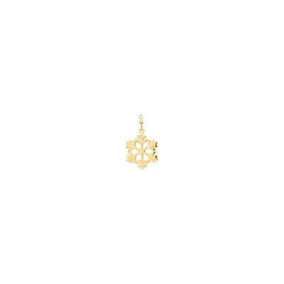 Mini Snowflake Charm yellow (14K) front - Lucky Diamond - New York
