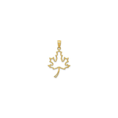 Outlined Maple Leaf Pendant front - Lucky Diamond - New York