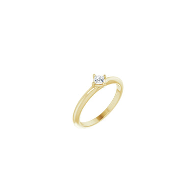 Princess Cut Diamond Stackable Solitaire Ring yellow (14K) main - Lucky Diamond - New York