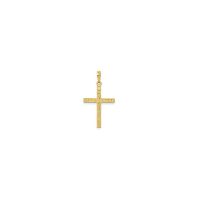 Reversible Religious Mantra Cross Pendant (14K) back - Lucky Diamond - New York