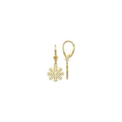 Snowflake Dangling Earrings (14K) main - Lucky Diamond - New York