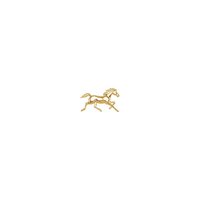Standardbred Horse Pendant yellow (14K) front - Lucky Diamond - New York