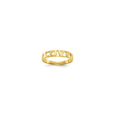 "Love" Block Font Ring (14K) main - Lucky Diamond - New York