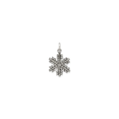 Antique-Finish Snowflake Pendant (Silver) front - Lucky Diamond - New York