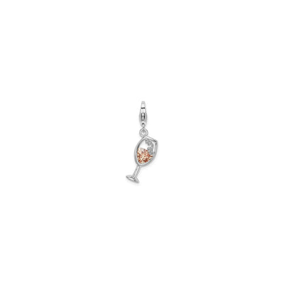 Champagne Glass Charm (Silver) front - Lucky Diamond - New York