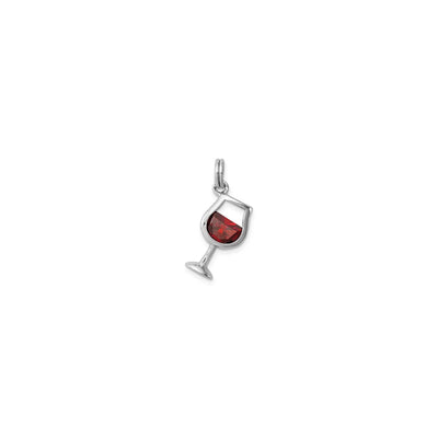 Glass of Red Wine Charm (Silver) front - Lucky Diamond - New York