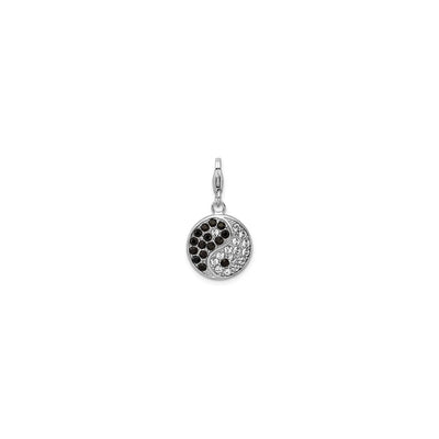 Iced-Out Yin Yang Charm (Silver) front - Lucky Diamond - New York
